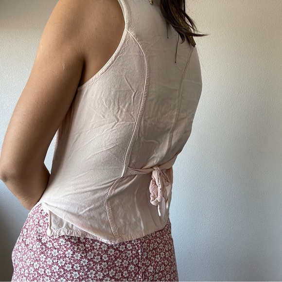 Pink Embroidered Vest Blouse - Picture 3 of 4